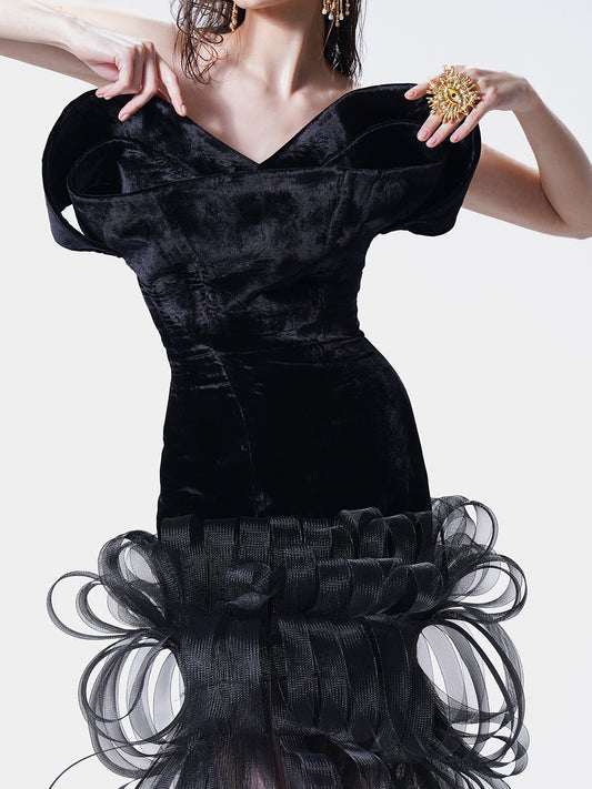 Velours Sauvage Midi Dress