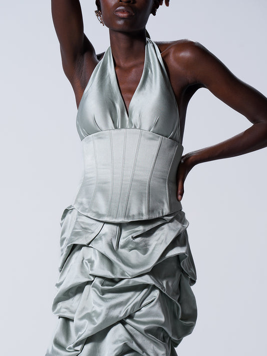 Sauge Corset Maxi Dress