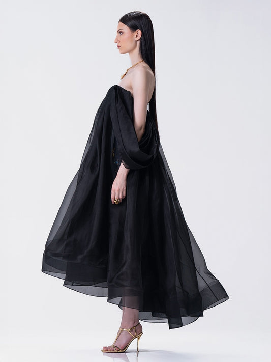 Nocturne Sheer Bustier Dress