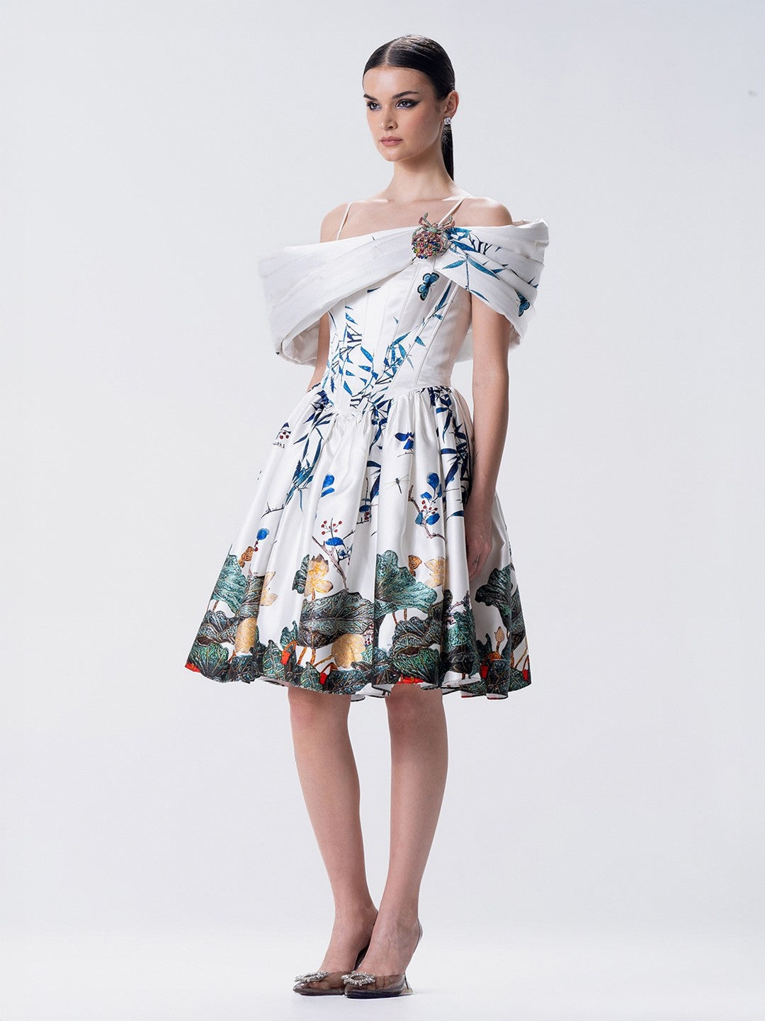 Jardin Sculptural Midi Dress