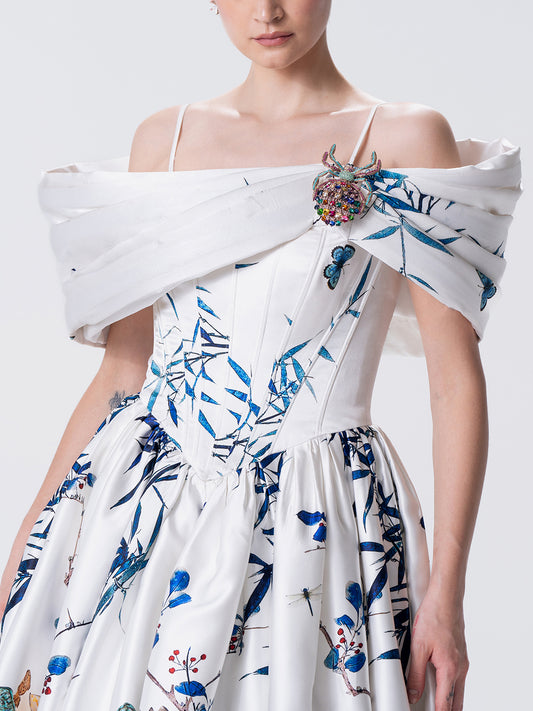 Jardin Sculptural Midi Dress