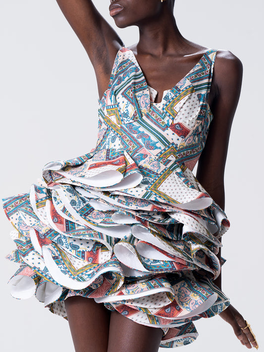 Fleurie Mini Ruffle Dress