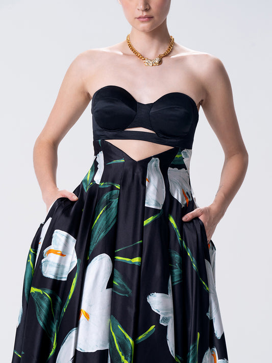 Tulipe Bustier Midi Dress