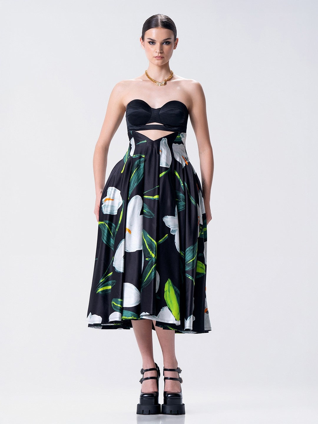 Tulipe Bustier Midi Dress