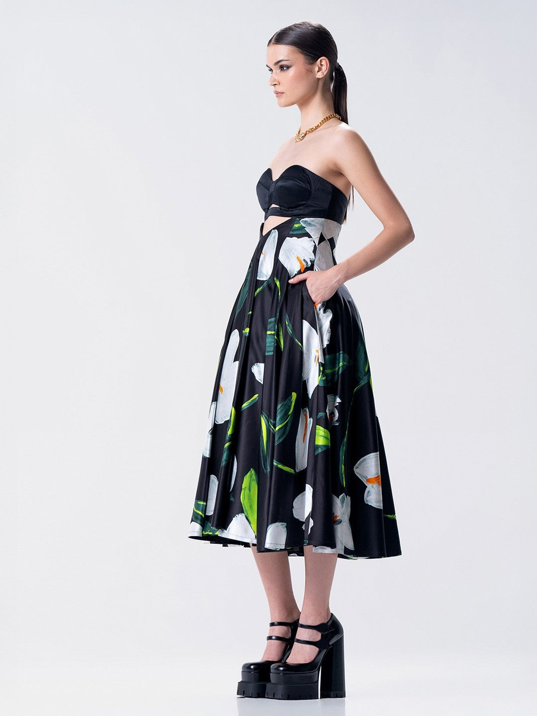 Tulipe Bustier Midi Dress