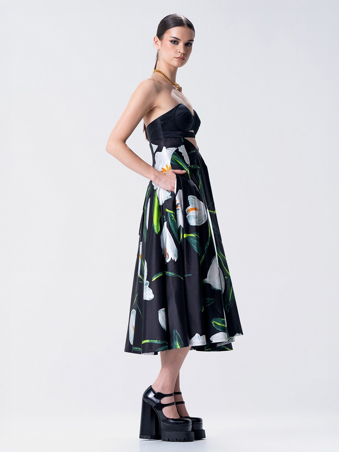 Tulipe Bustier Midi Dress