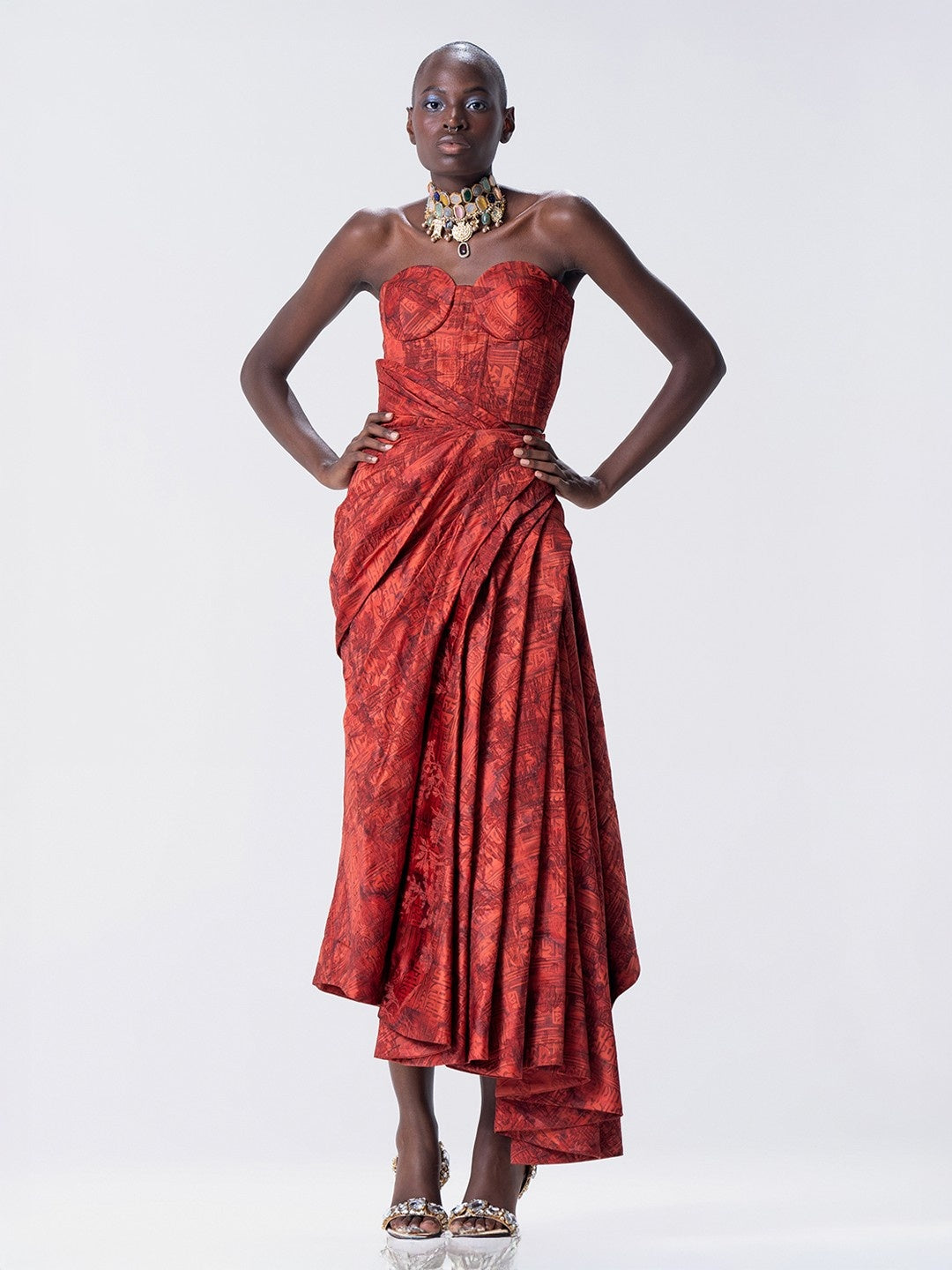 Écriture Draped Corset Set