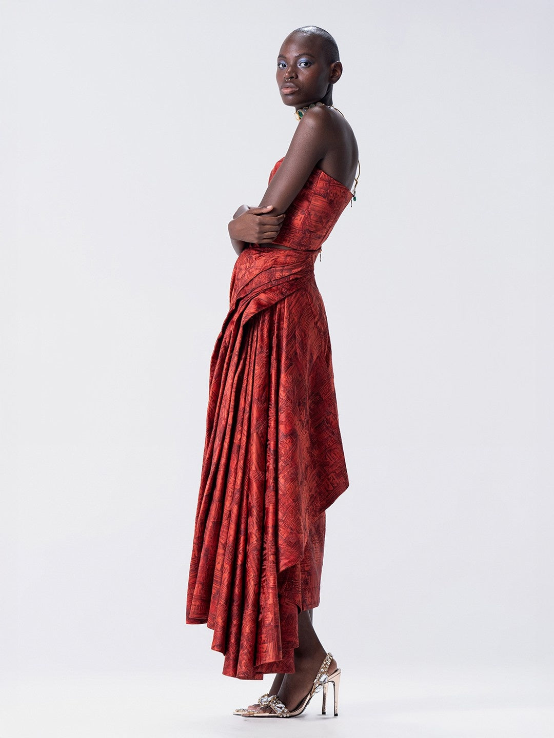 Écriture Draped Corset Set