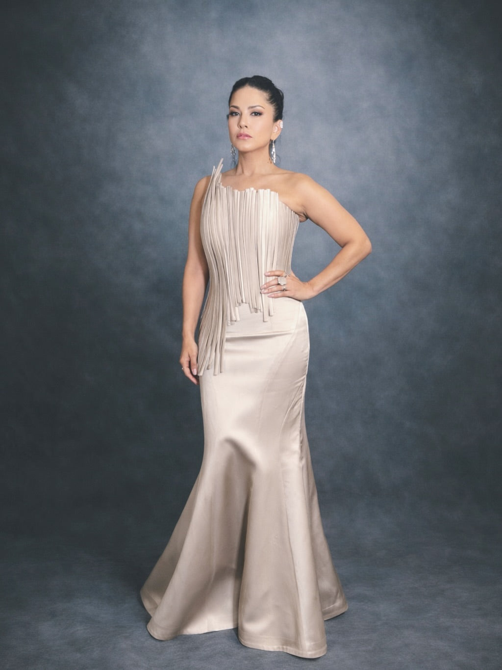 Sunny Leone - Argent Radiance Gown