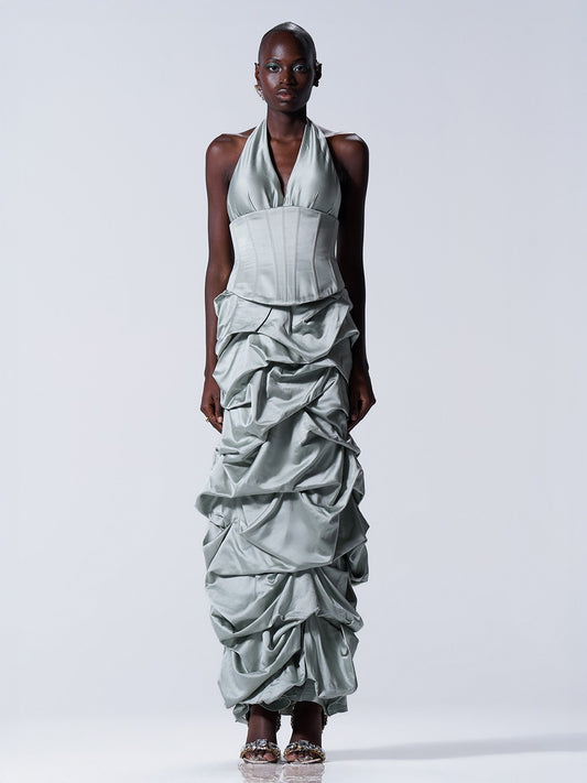 Sauge Corset Maxi Dress