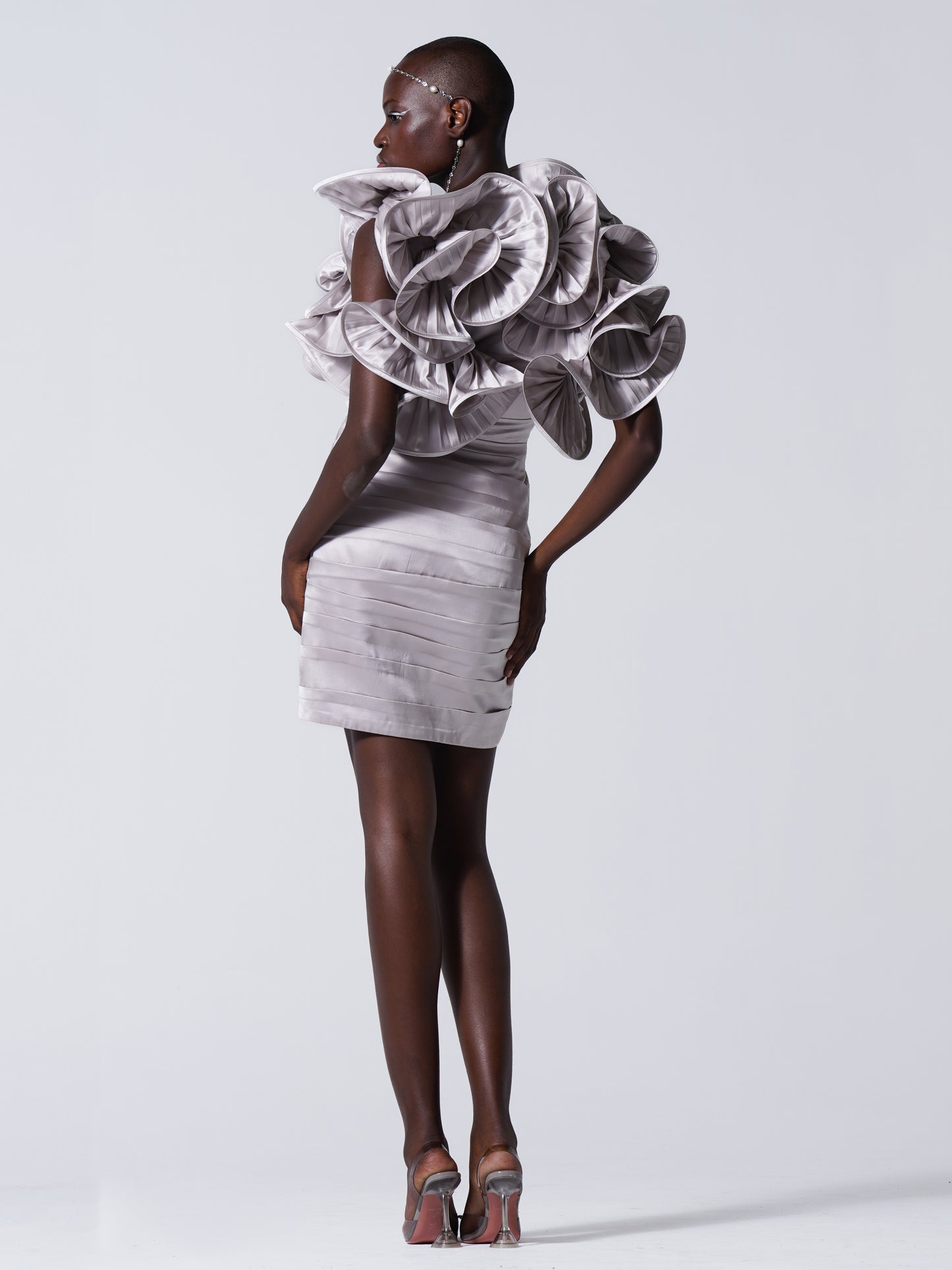 Tourbillion Grey Mini Dress