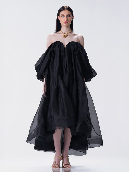 Nocturne Sheer Bustier Dress