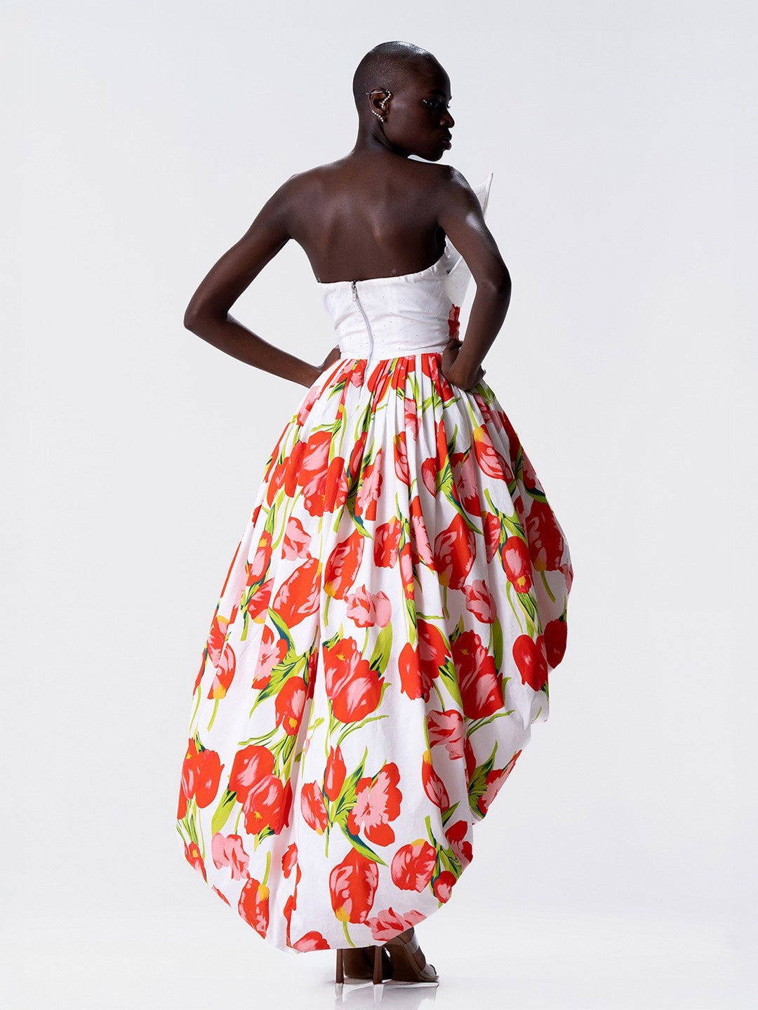 Printemps Rouge Ballon Gown