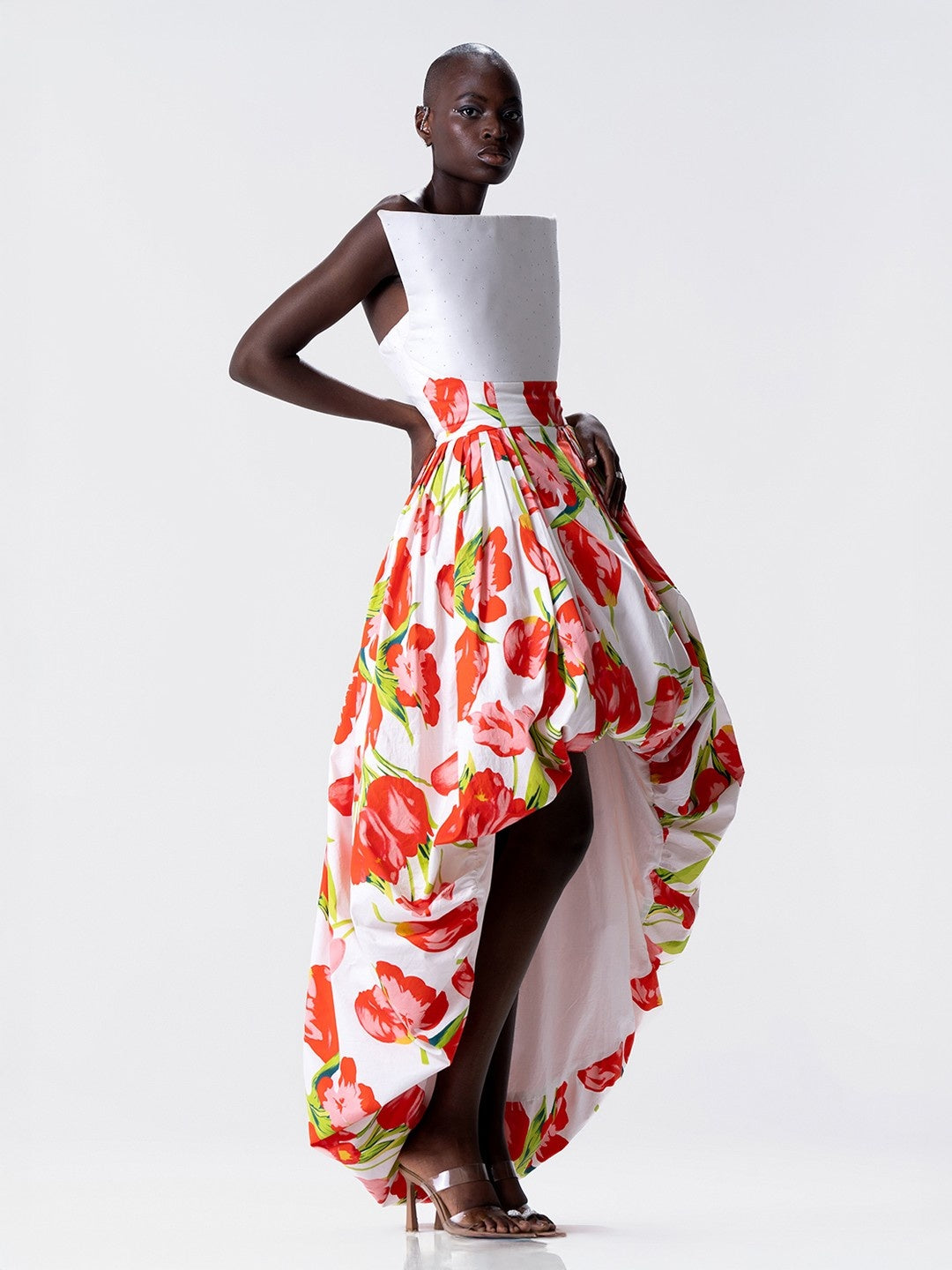 Printemps Rouge Ballon Gown