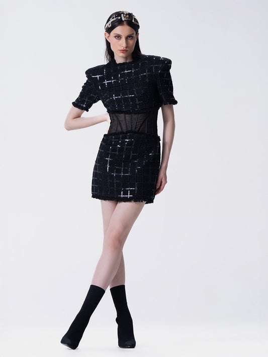 Galaxie Structured Mini Dress