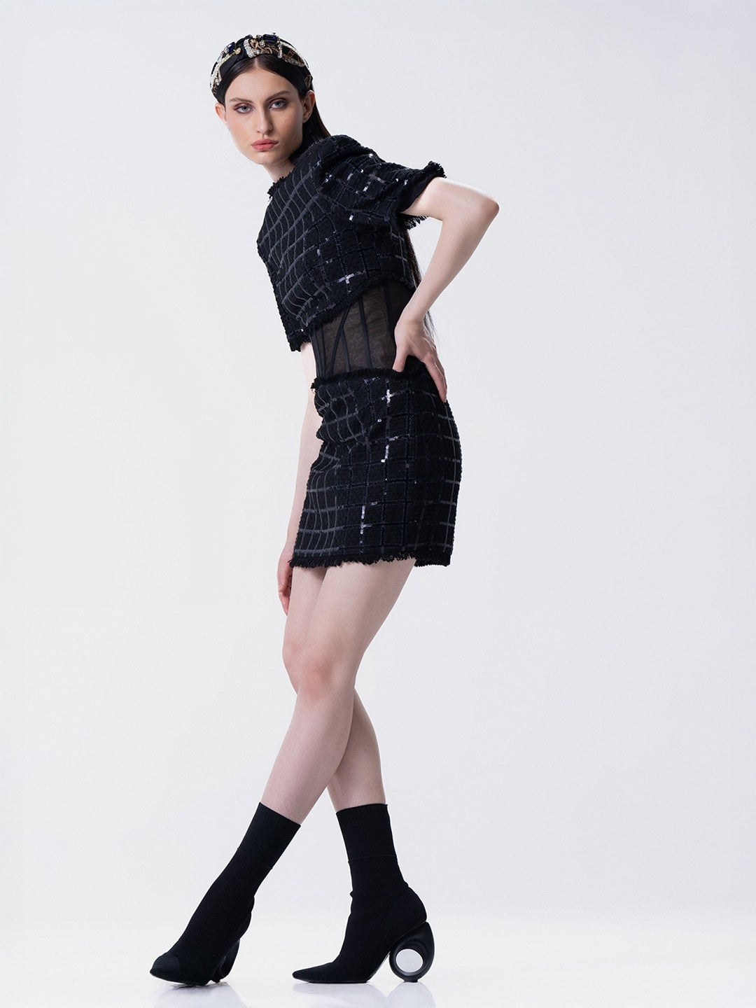 Galaxie Structured Mini Dress