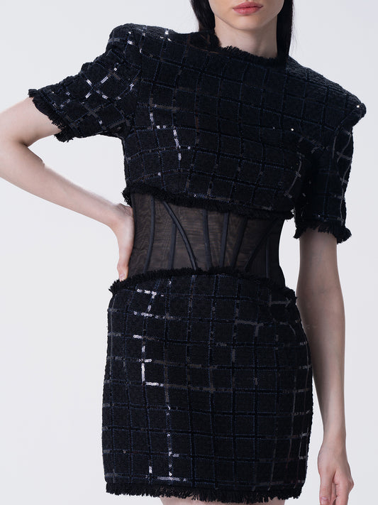 Galaxie Structured Mini Dress