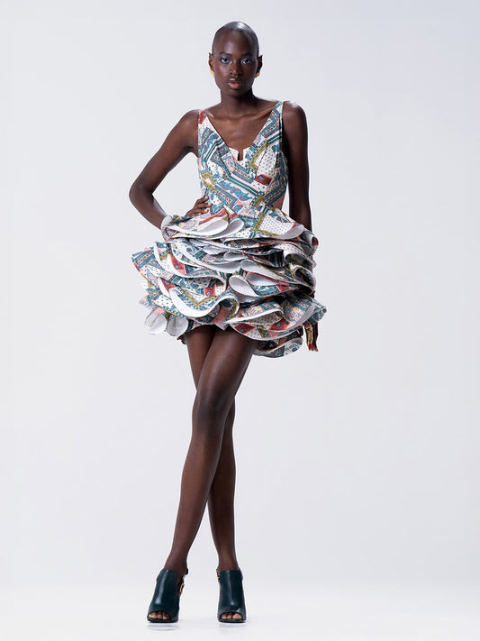 Fleurie Mini Ruffle Dress