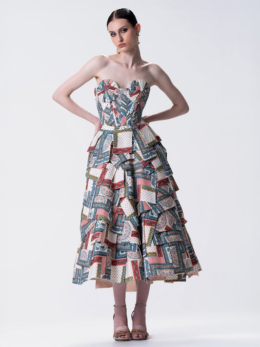 Fleurie Corset Patchwork Set