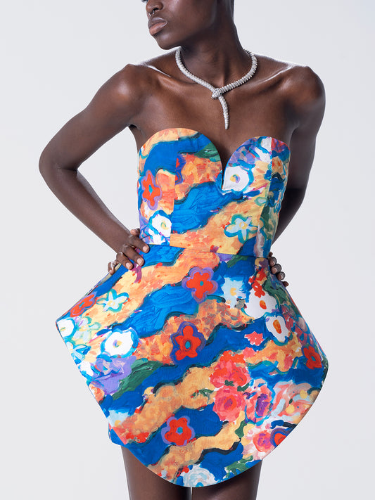 Paradis Sculpted Mini Dress