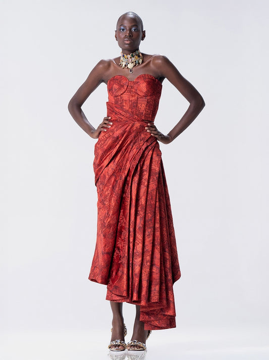 Écriture Draped Corset Set