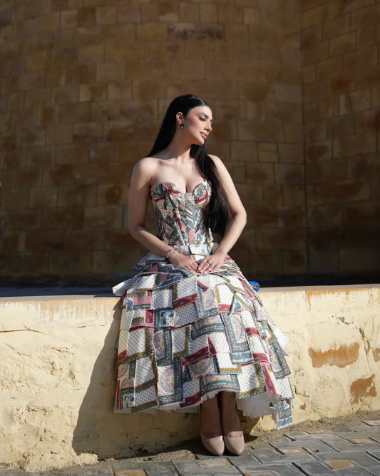 Ashna Jolly - Fleurie Patchwork Corset Set